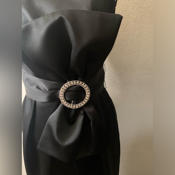 NWT A.B.S. by Allen Schwartz Collection Black Strapless Cocktail Dress Size 4 - Picture 3 of 12